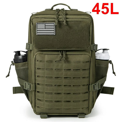 Apex Ritual – Tactical Molle Backpack 25L/45L – Military-Style Gym & Outdoor Hiking Rucksack