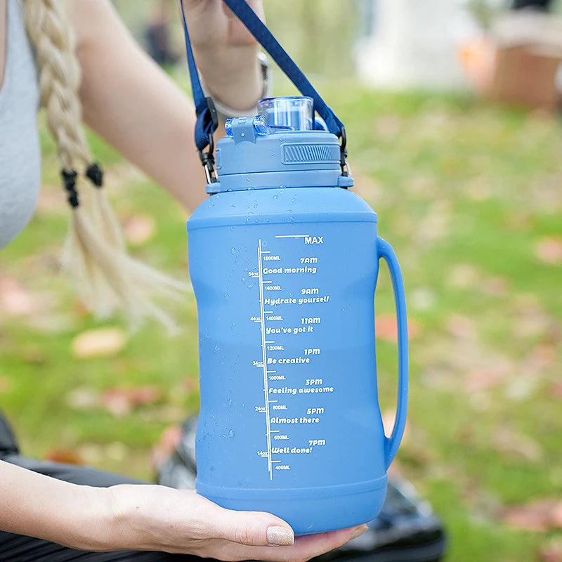 Apex Ritual – 2L Portable Silicone Water Bottle with Handle – Outdoor Sports & Gym Water Cup