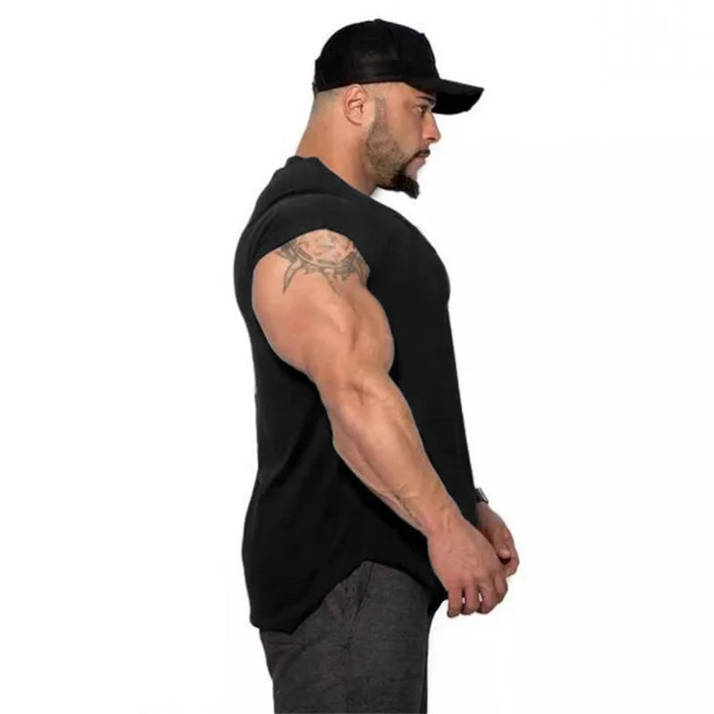 Apex Ritual – Men's Cotton Stringer Tank Top – Sleeveless Bodybuilding Gym Vest