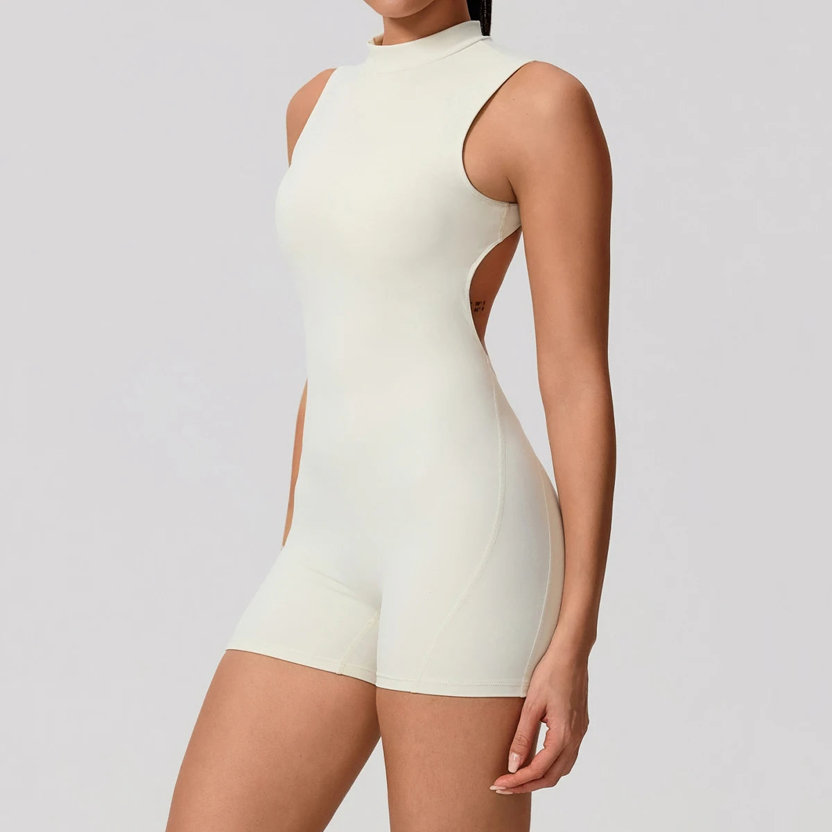 Apex Ritual – Sleeveless Yoga Bodysuit Women – High Stretch Push Up Fitness Jumpsuit