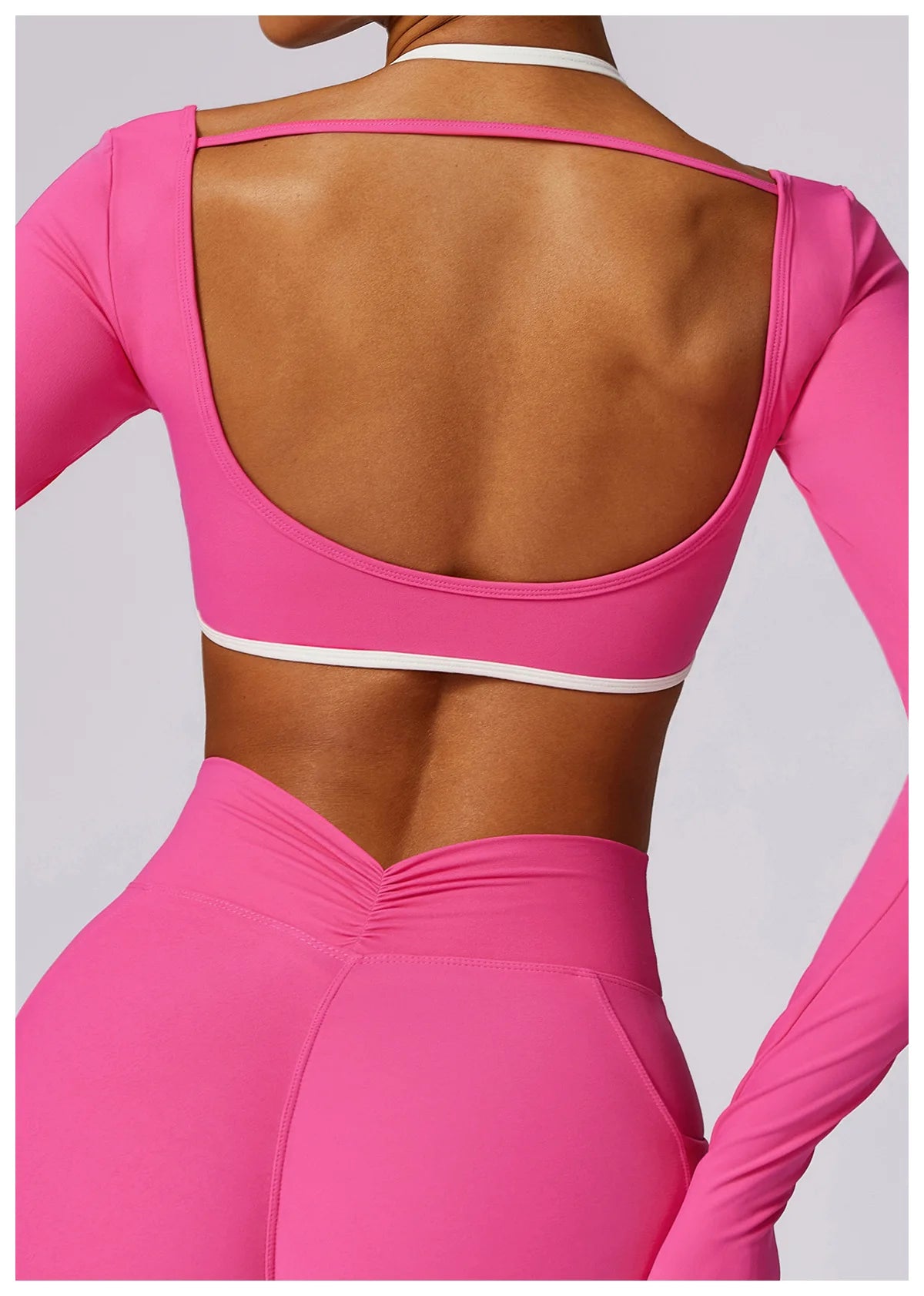 Apex Ritual Women's Backless Long-Sleeve Yoga Top – Quick-Dry Training Shirt