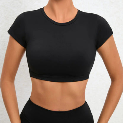 Apex Ritual – Sexy Padded Sports Shirts Breathable Workout Tops – Backless Yoga Crop Tops Women Gym Top