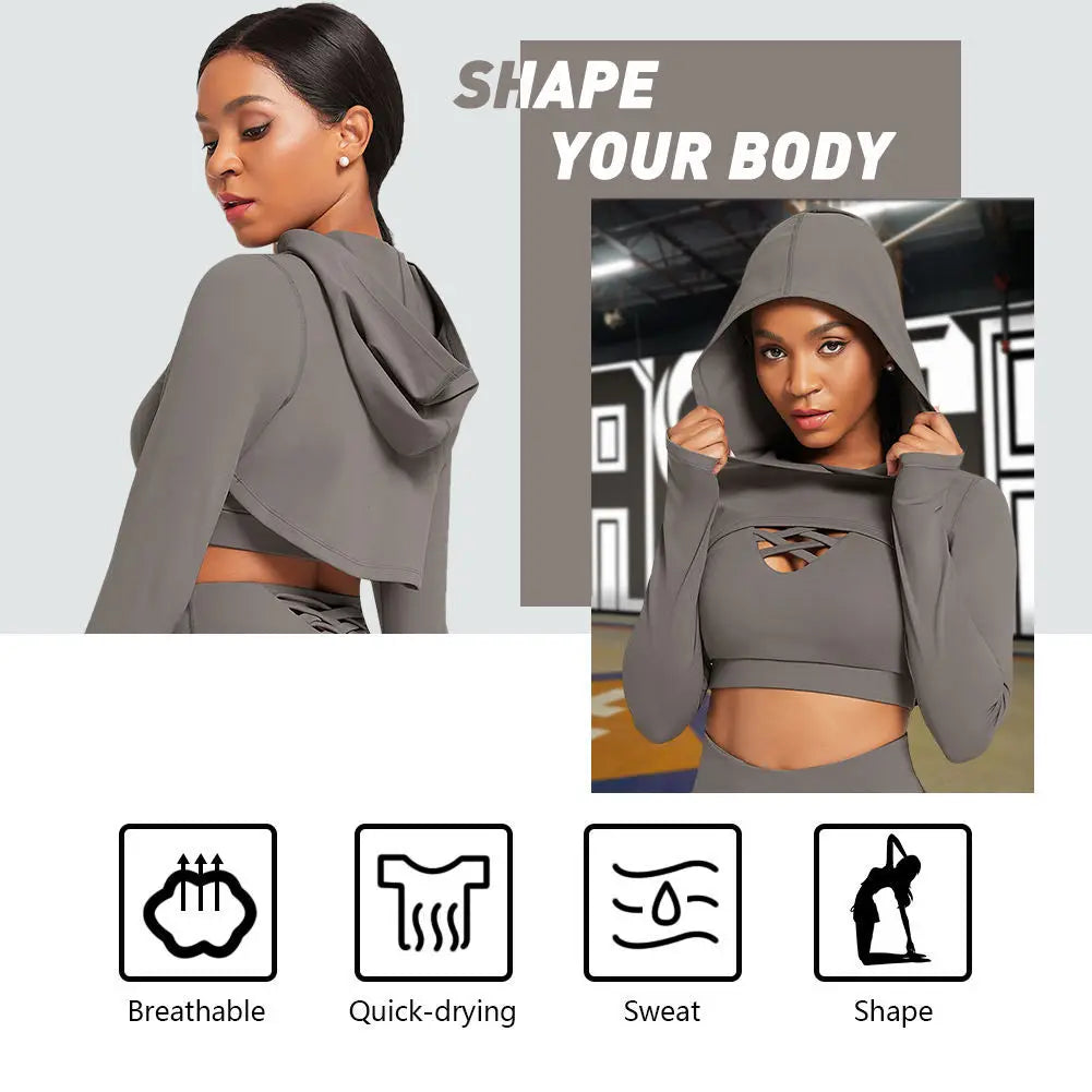 Apex Ritual – Women's 3-Piece Activewear Set – Hoodie, Bra & Leggings