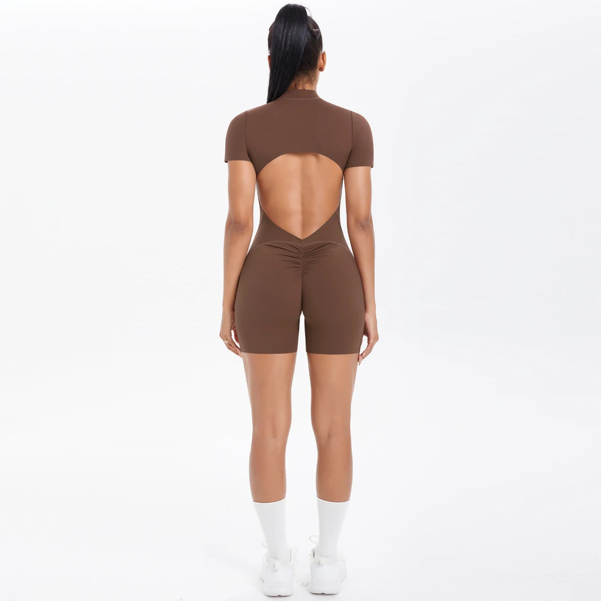 Apex Ritual – Women's One-Piece Training Jumpsuit – Zip-Front Workout Bodysuit