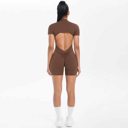 Apex Ritual – Women's One-Piece Training Jumpsuit – Zip-Front Workout Bodysuit