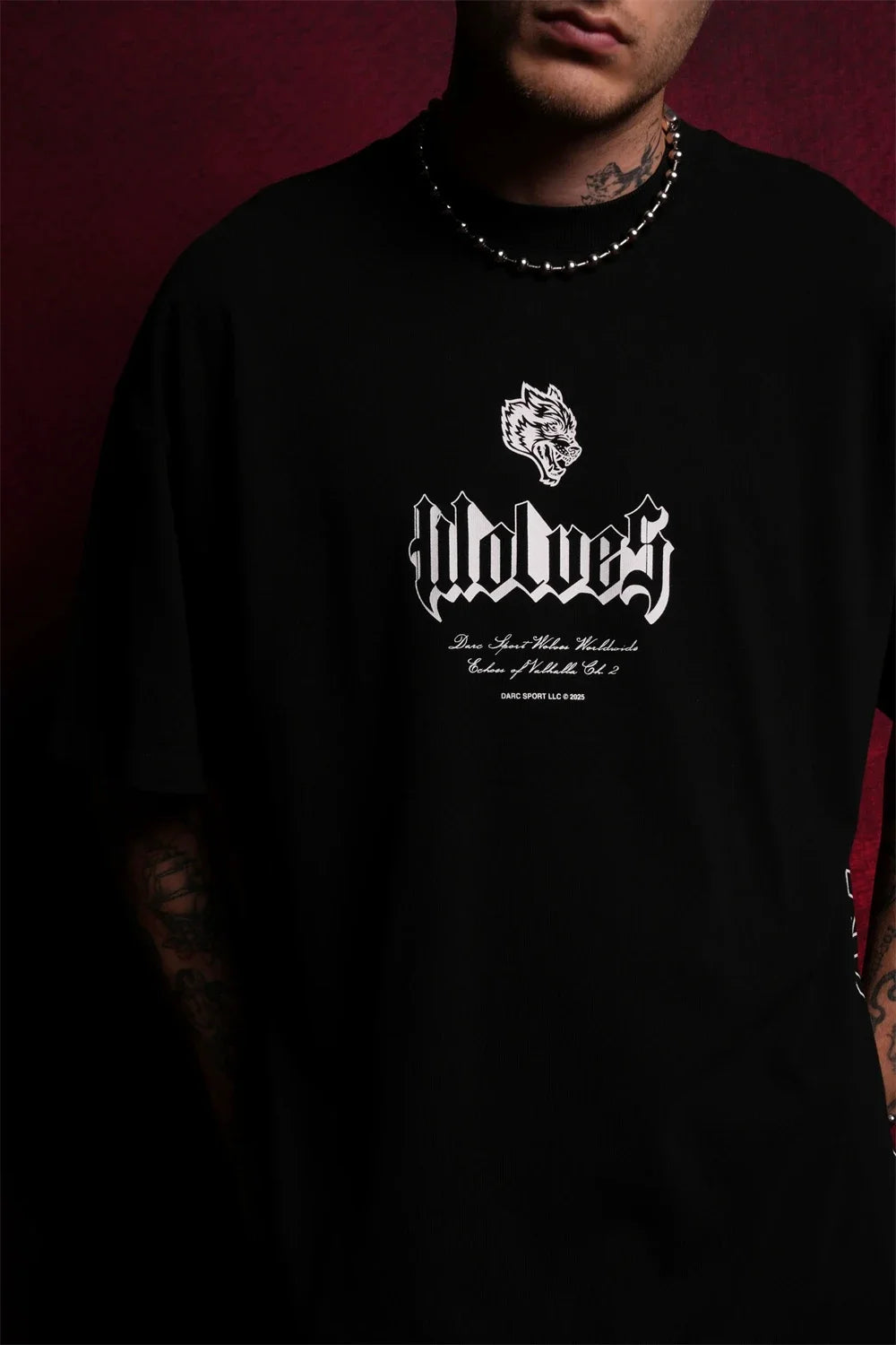 Apex Ritual – EINHERJAR Side By Side Oversized Tee – Y2K Gothic Hip Hop Couple T-Shirt