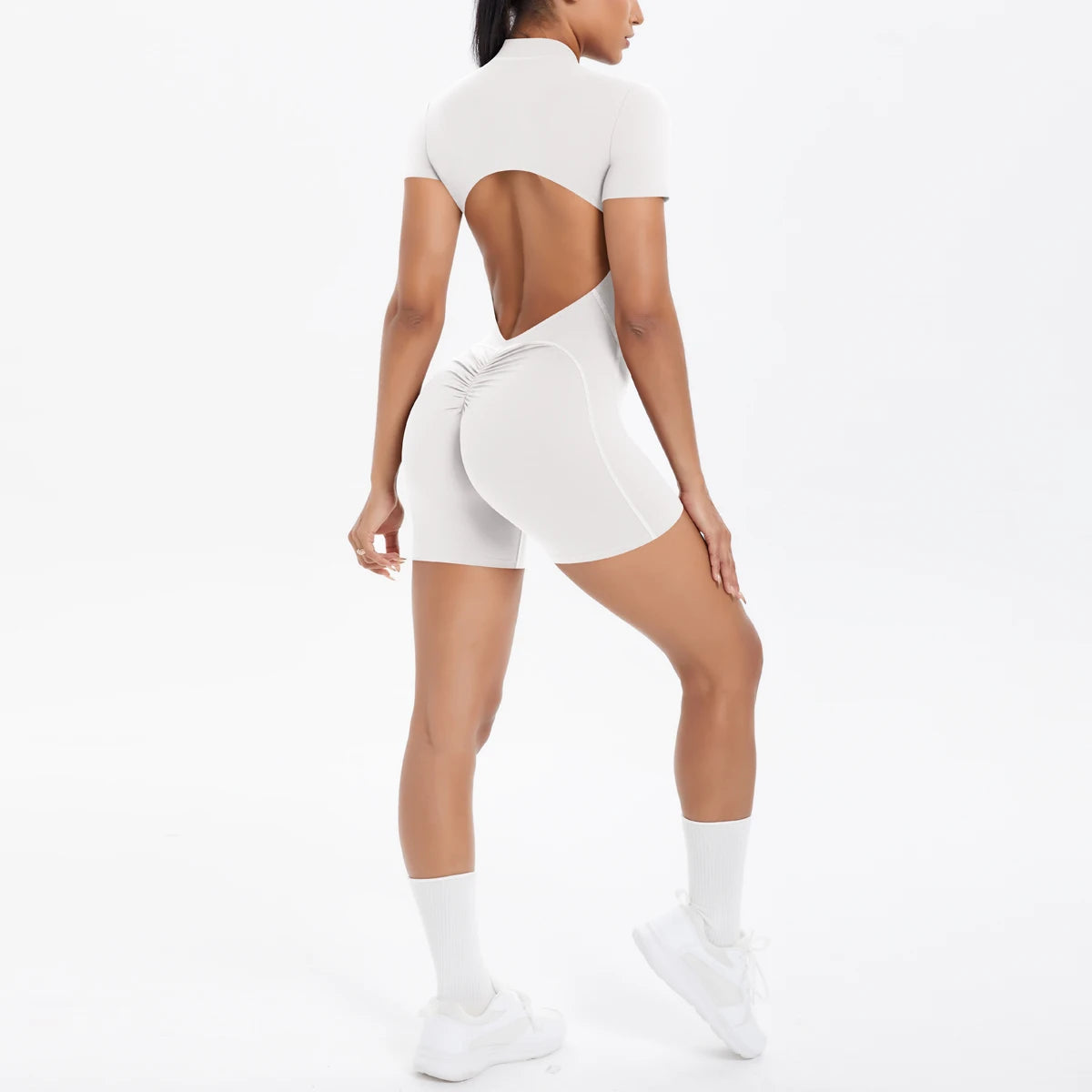Apex Ritual – Women's One-Piece Training Jumpsuit – Zip-Front Workout Bodysuit