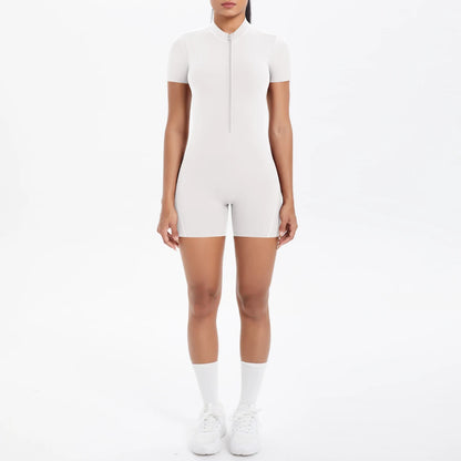 Apex Ritual – Women's One-Piece Training Jumpsuit – Zip-Front Workout Bodysuit