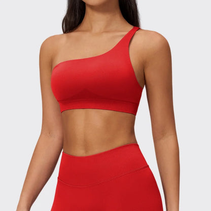 Apex Ritual – Seamless Sport Bra Women – Breathable Shockproof Oblique Shoulder Yoga Bra Sportswear