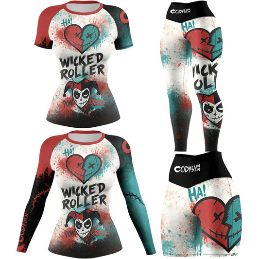 Apex Ritual – Women's Boxing Leggings & Rashguard Set – No-Gi BJJ Muay Thai Martial Arts Compression