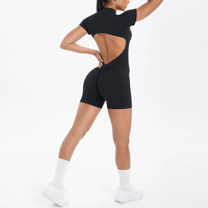 Apex Ritual – Women's One-Piece Training Jumpsuit – Zip-Front Workout Bodysuit