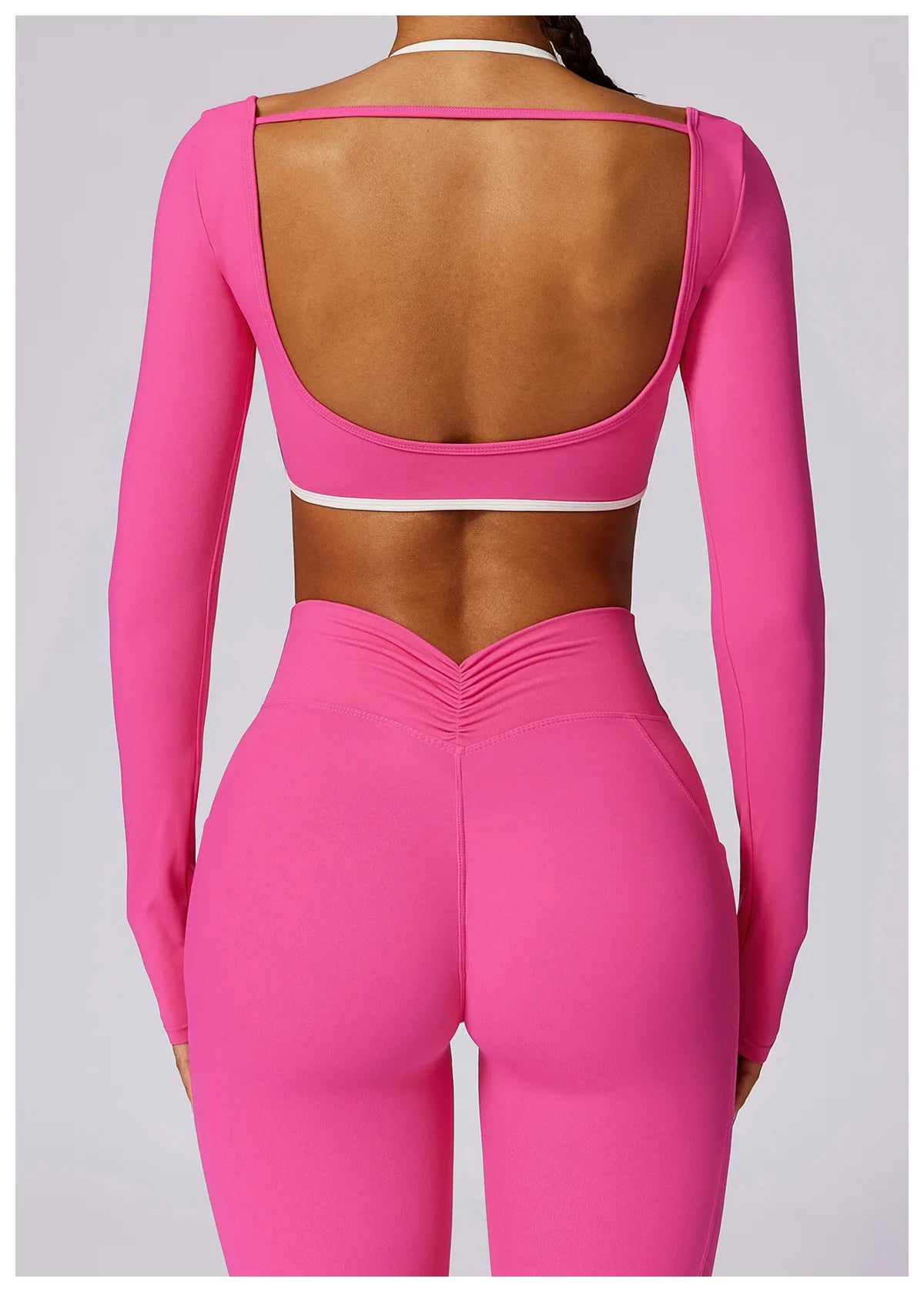 Apex Ritual Women's Backless Long-Sleeve Yoga Top – Quick-Dry Training Shirt