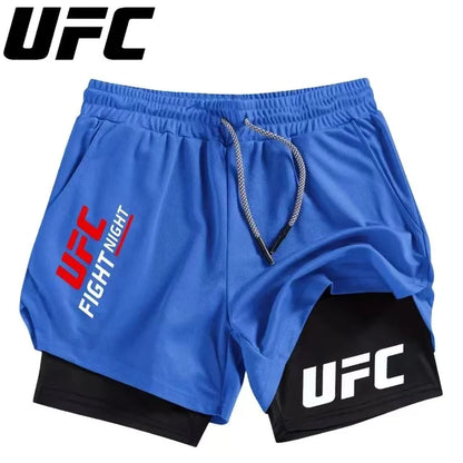 Apex Ritual – Men's 2-in-1 Fitness Running Shorts – Compression Lining with Phone Bag & Towel Ring