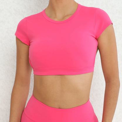 Apex Ritual – Sexy Padded Sports Shirts Breathable Workout Tops – Backless Yoga Crop Tops Women Gym Top