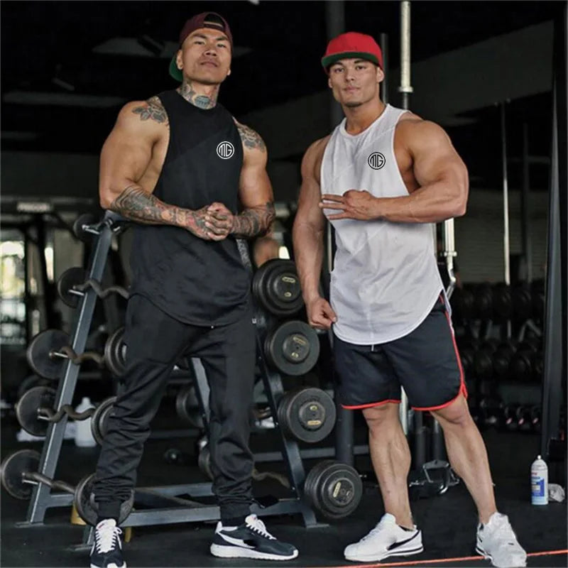 Apex Ritual – Men's Sleeveless Gym Running Vest – Muscle Singlet Breathable Mesh Fitness Tank