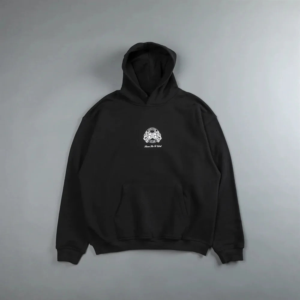Apex Ritual – Retro Wolf Head Backprint Hoodie – Fleece Lined Sweatshirt Men & Women