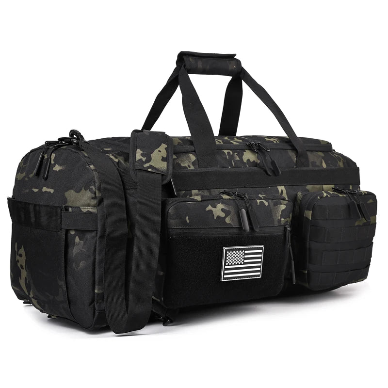 Apex Ritual 50L Travel Duffle Backpack – Gym Bag with Shoe Compartment & Wet Pocket